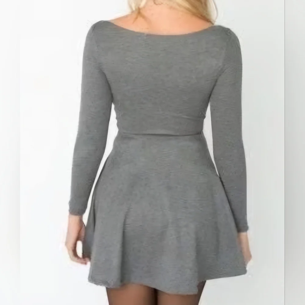 American Apparel Women's Dress Above Knee Mini Skirt Deep V XS *MINT CONDITION* - Picture 6 of 13
